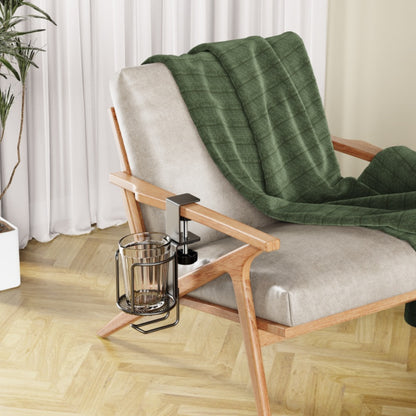 Adjustable Metal Desk Cup Holder Multi-function Coffee Table Desk Cup Clip Stand Cupholder