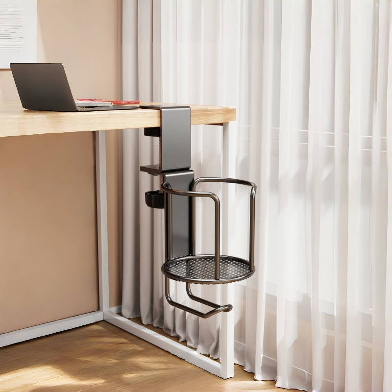 Adjustable Metal Desk Cup Holder Multi-function Coffee Table Desk Cup Clip Stand Cupholder