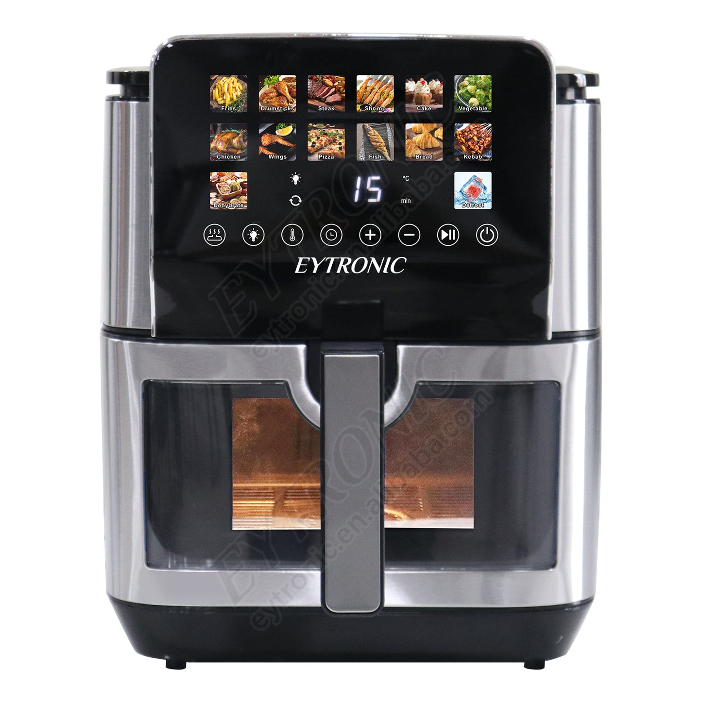 Digital Air Fryer with Visible Window Small Digital Multifunctional Stainless Steel Smart Air Fryer